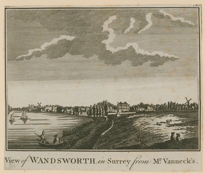 Vista de Wandsworth en Surrey desde la casa del Sr. Vanneck de English School