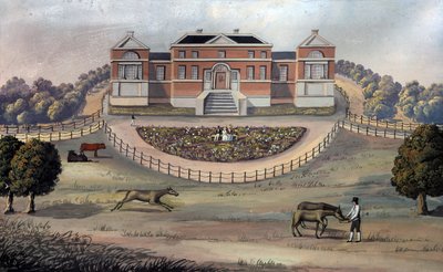 Vista de una casa de campo en un parque, c.1825 de English School