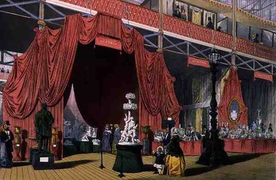 Vista de esculturas en la sección de Austria de la Gran Exposición de 1851, de 