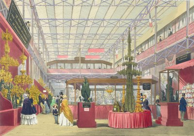 Vista de la sección de Francia de la Gran Exposición de 1851, de Dickinsons Comprehensive Pictures de English School