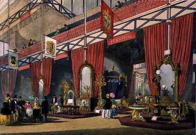 Vista de la sección de muebles de la Gran Exposición de 1851, de 