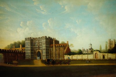 Vista de la Casa de la Puerta, Priorato de St. Osyth de English School