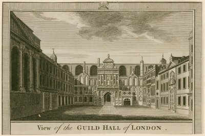 Vista del Guildhall, Londres de English School