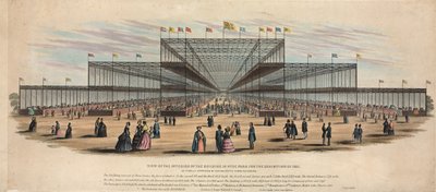 Vista del interior del edificio en Hyde Park para la Exposición de 1851 de English School