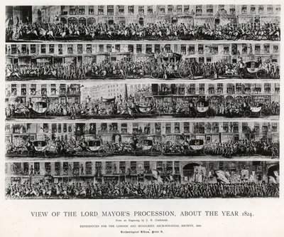 Vista de la Procesión del Alcalde, alrededor del año 1824 de English School