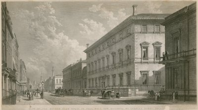Vista del Reform Club House en Pall Mall, ahora en construcción, por Charles Barry, arquitecto de English School
