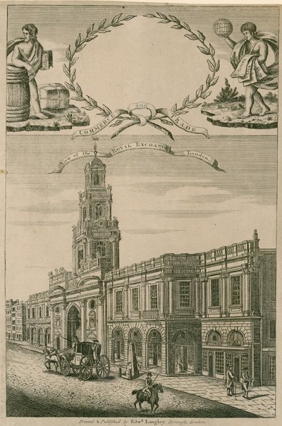 Vista de la Bolsa Real, Londres de English School