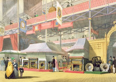 Vista del stand de hardware de Sheffield y las exhibiciones de Great Lane Works en la Gran Exposición de 1851, de Dickinsons Comprehensive Pictures de English School