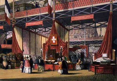 Vista de la sección de Suiza de la Gran Exposición de 1851, de 