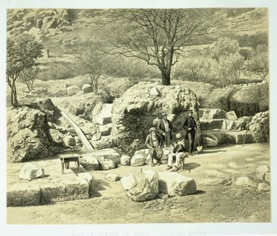 Vista del Templo de Marte, de Una Historia de los Descubrimientos en Halicarnaso, Cnido y Branchidae, por Charles Thomas Newton (1816-94) publicado en 1862 de English School