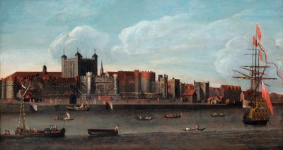 Vista de la Torre, c.1700 (óleo sobre tabla) de English School