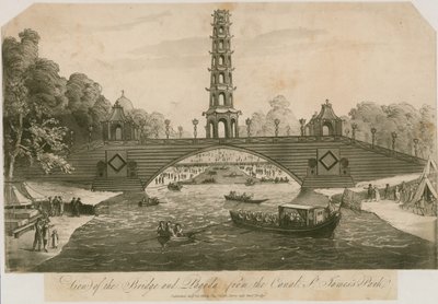 Vista del puente y la pagoda desde el Canal, St James