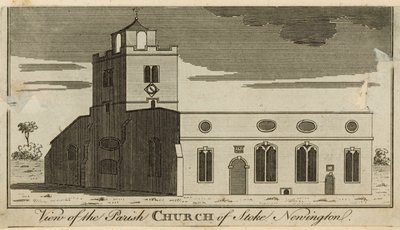 Vista de la iglesia parroquial de Stoke Newington de English School