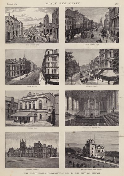 Vistas de Belfast, Ulster, Irlanda de English School