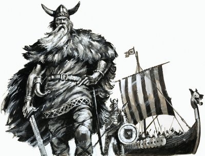 Vikingo y barco largo de English School