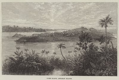 Isla Viper, Islas Andamán (grabado) de English School