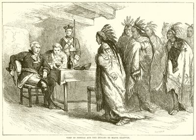 Visita de Pontiac y los indios al Mayor Gladwin de English School