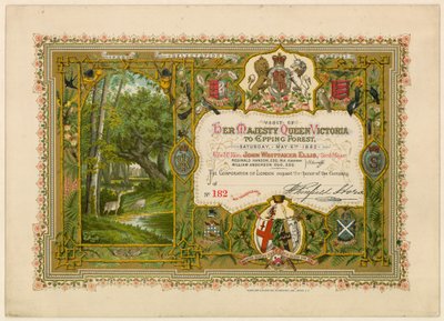 Visita de la Reina Victoria a Epping Forest, 1882 de English School