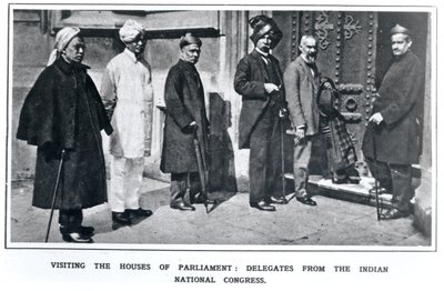 Visita a las Casas del Parlamento: Delegados del Congreso Nacional Indio, 1919 de English School