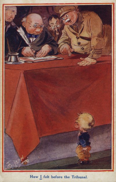 Tarjeta postal de propaganda de la Primera Guerra Mundial de un objetor de conciencia de English School