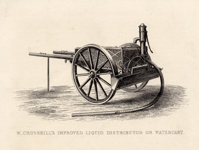 Distribuidor de Líquidos Mejorado de W. Crosskill o Carro de Agua de English School