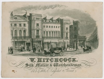 W Hitchcock, tarjeta comercial de English School