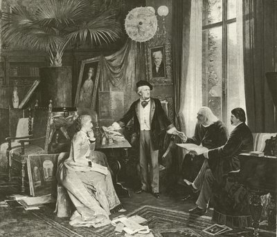 Wagner y sus amigos (grabado) de English School