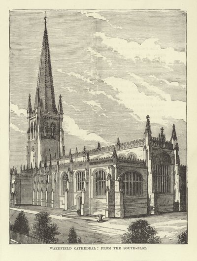 Catedral de Wakefield, desde el sureste de English School