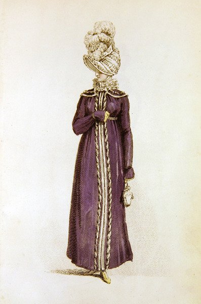 Vestido para caminar, lámina de moda de Ackermann