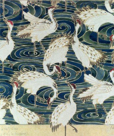 Diseño de papel tapiz, por el Silver Studio, c.1890 de English School
