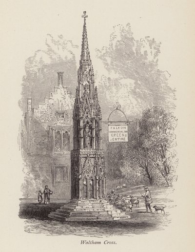 Waltham Cross (grabado) de English School