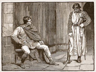 Confesión de Waltheof, ilustración de Cassells Illustrated History of England de English School