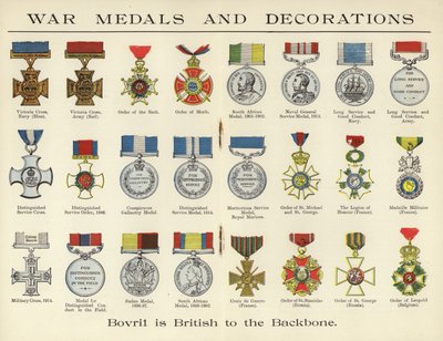 Medallas y condecoraciones de guerra de English School