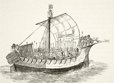 Buque de guerra en el siglo XV, de 