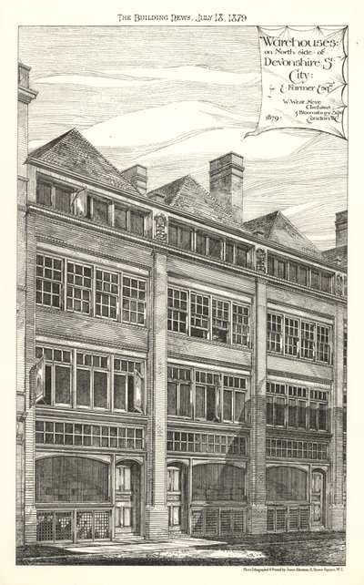 Almacenes en el lado norte de Devonshire Street de English School