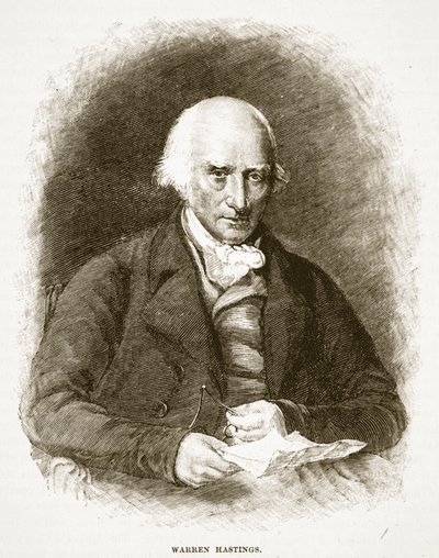 Warren Hastings, ilustración de Cassells Illustrated History of England de English School