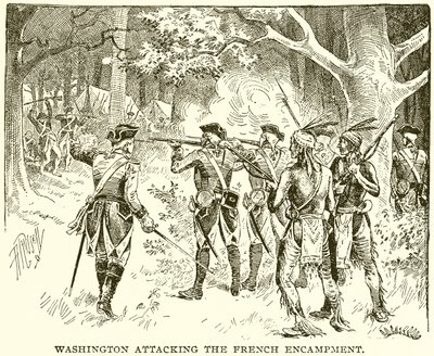 Washington atacando el Campamento Francés de English School