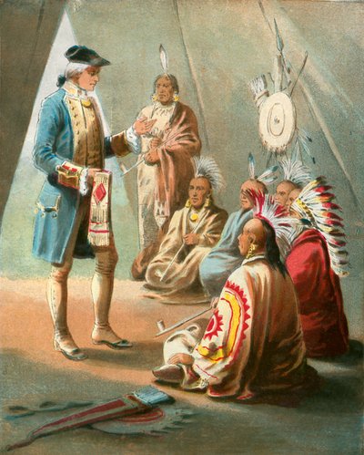Primer discurso de Washington a los indios de English School