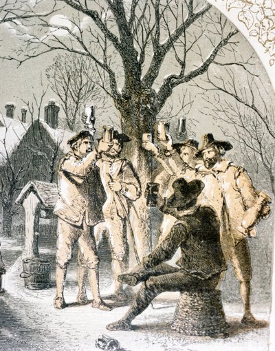 Wassailing los Manzanos, 1840 de English School