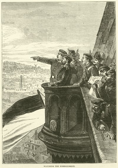Observando el bombardeo, diciembre 1870 de English School