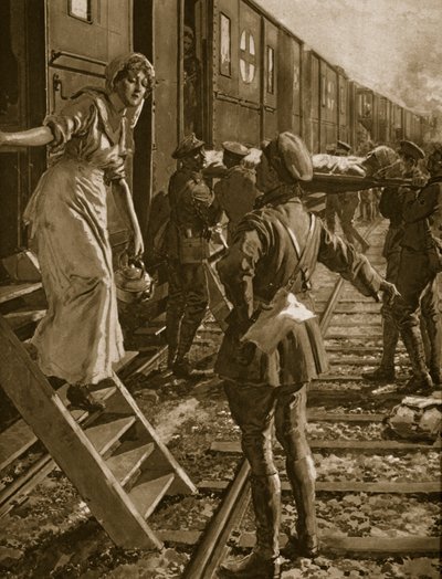 Calvario en el camino en Francia, 1914-19 de English School
