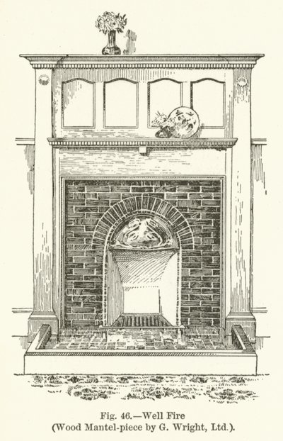 Hogar de Madera, Repisa de Chimenea por G Wright de English School