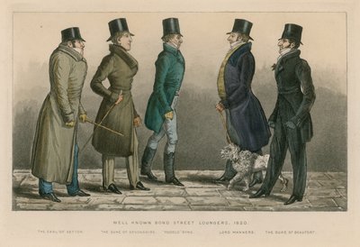 Conocidos holgazanes de Bond Street, 1820 de English School