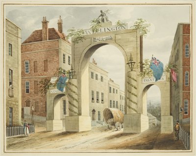 Arco Triunfal de Wellington, parte superior de Park Street, Bristol de English School