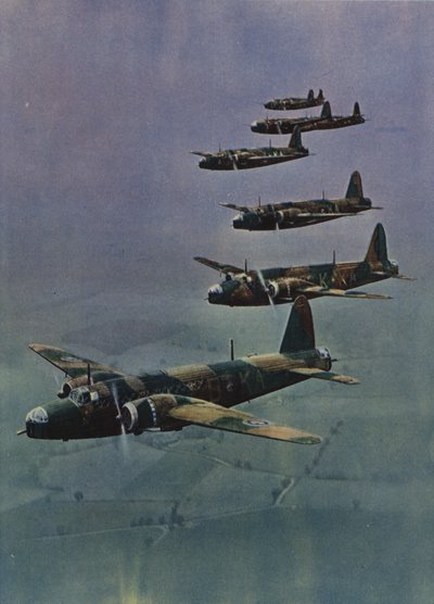 Bombarderos Wellington en formación de English School