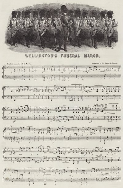 Marcha fúnebre de Wellington (grabado) de English School