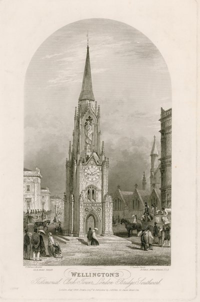 Torre del reloj testimonial de Wellington, Puente de Londres, Southwark de English School