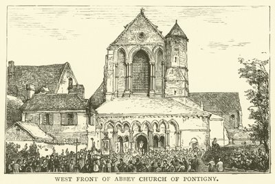 Fachada oeste de la iglesia abacial de Pontigny de English School