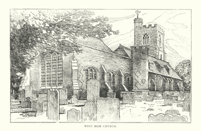 Iglesia de West Ham (grabado) de English School