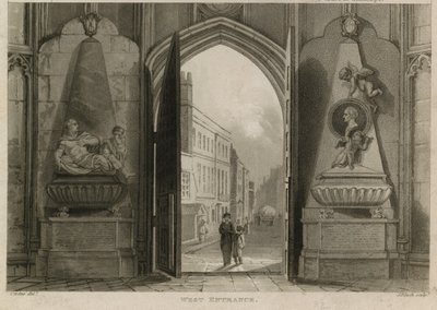 Entrada oeste, Abadía de Westminster, Londres de English School